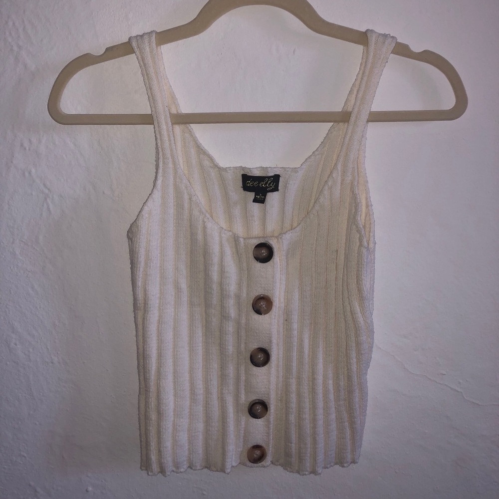 Cream sweater tank